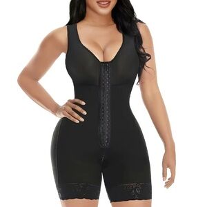 YIANNA Colombian Faja Shapewear Bodysuit in Black - Tummy Control Body Shaper XL